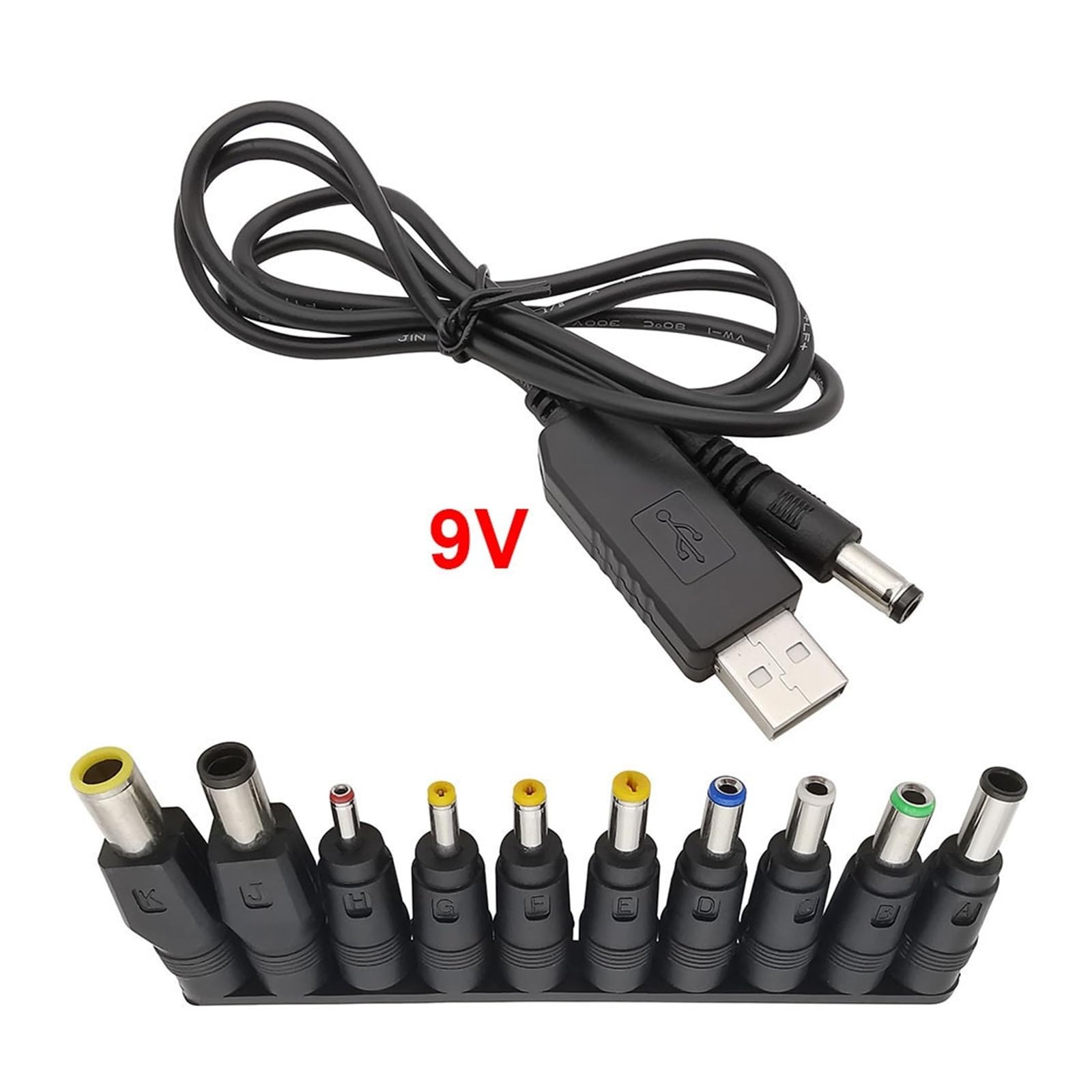 Konwerter USB na DC Boost 5 V-9 V/12 V 5,5 x 2,1 mm kabel do ładowania router wentylator (typ E)