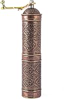 Vista 1 de Molino de café, Molino de café de cobre, Molino de café de cobre de estilo tradicional, Experiencia de café auténtica, Tamaño grande