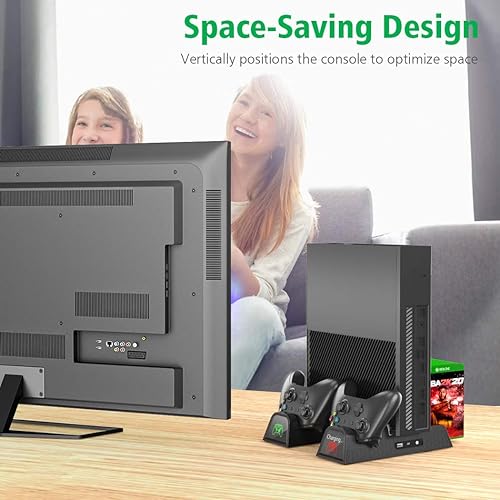 Miniatura 7 de OIVO Soporte de refrigeración vertical compatible con Xbox One XOne SRegular One ventilador de refrigeración con 2 baterías de 600 mAh