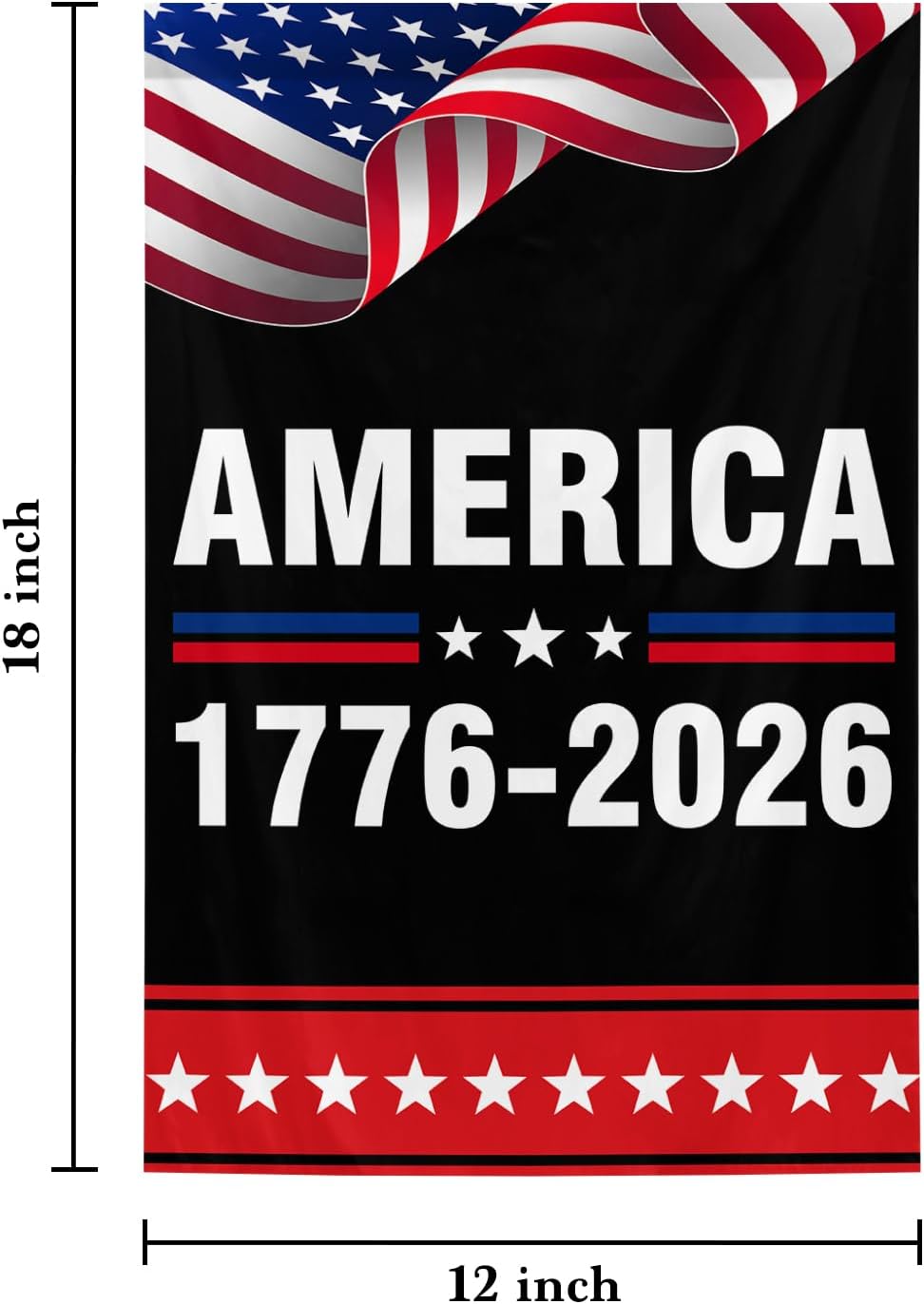 America Birthday Garden Flag 12x18 Inche Double Side, 1776 2026 Years Anniversary Patriot Garden Flags, for Street Lawn Parties Event Decoration - Image 2