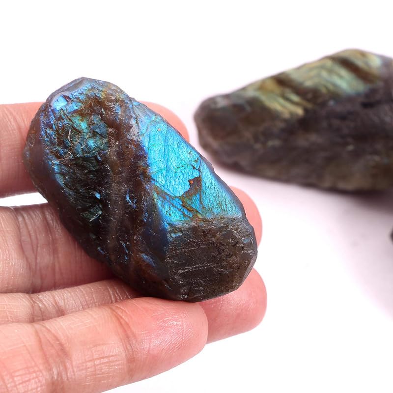 Image of Natural Labradorite Crystal Stone 100 Grams for Reiki Healing, Meditation, Manifestation & Chakra Balancing | Raw Healing Crystal for Spiritual Protection & Home Decor