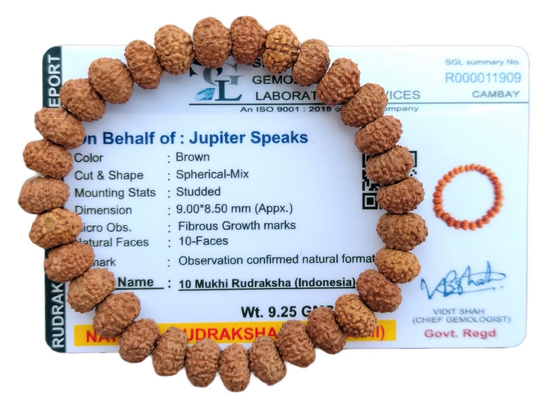See full amazon price history chart for Jupiter Speaks 10 Mukhi Rudraksha Bracelet with Lab Certificate for Men and Women Jupiter Speaks 10 Mukhi Rudraksha Bracelet with Lab Certificate for Men and Women (B0C7N838FF) Amazon Price History, Amazon Price Tracker