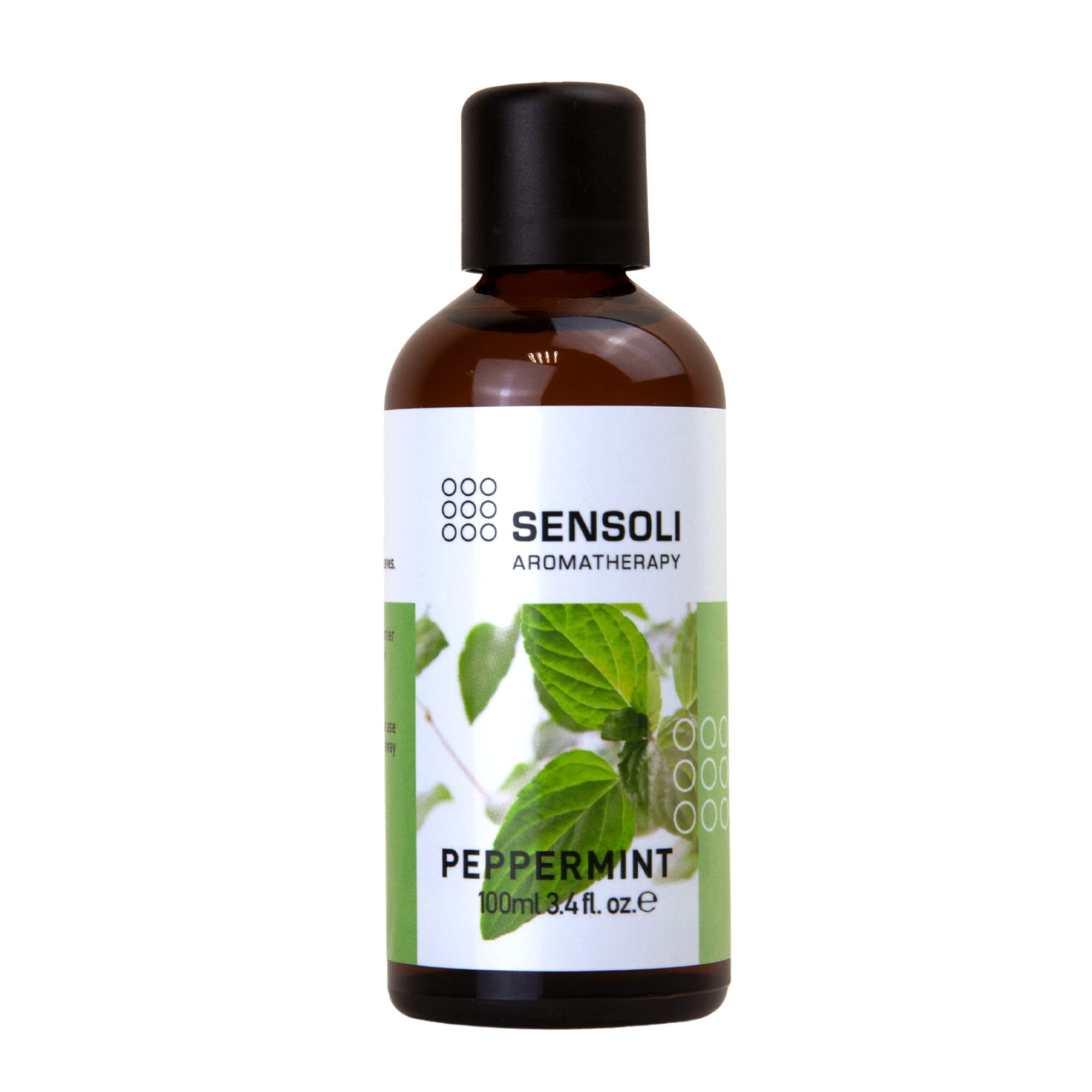 SENSOLI Peppermint Essential Oil 100ml - Pure and Natural Essential Oil for Aromatherapy and Diffusers