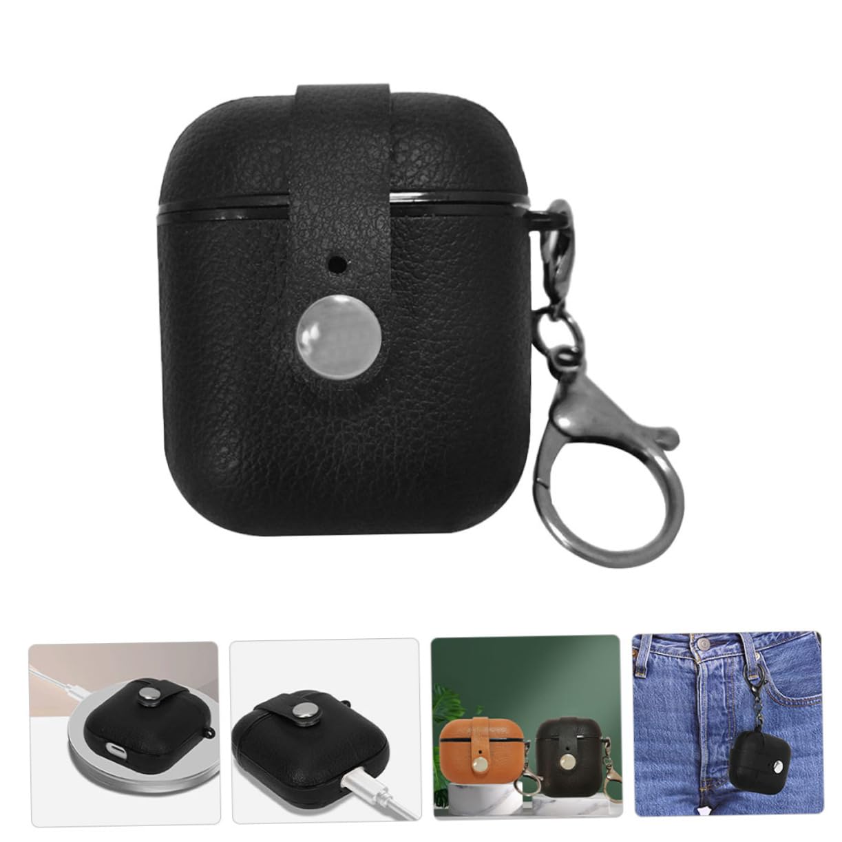 DOITOOL 5stücke Wireless Earphone Pu Leather Case Für Leicht Stoßfest Kratzfest Langlebig Und Schutzhülle Für Earbuds Als Für Und Familie