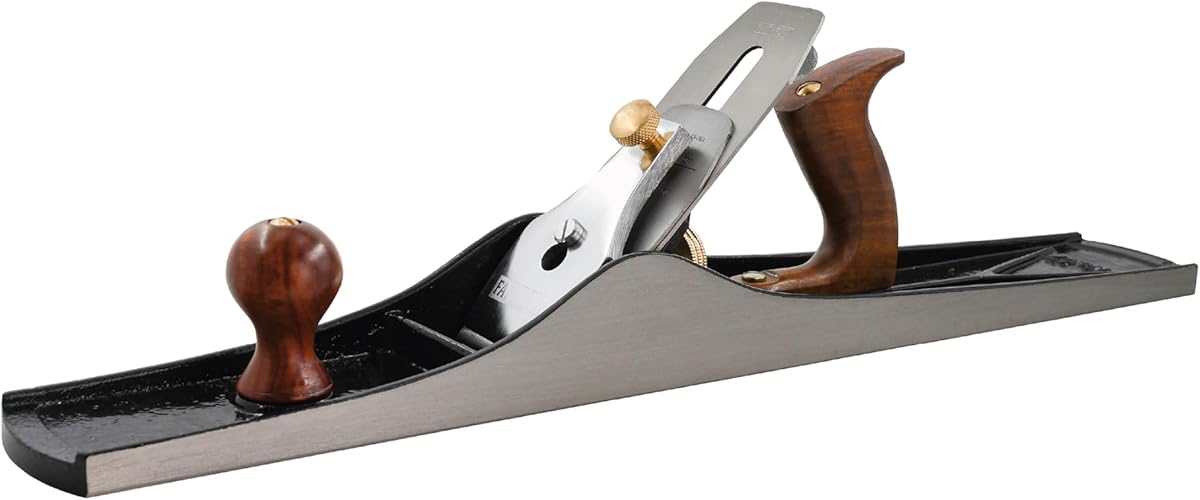 Faithfull No.7 Casting Planer Precision Machined Cast Iron Hand Planer for Hardwood and Softwood, Long Edge Grinding, Leveling Boards and Material Removal