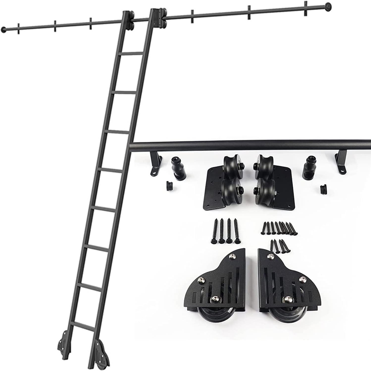 Kit de quincaillerie de rail pour échelle mobile afin d'éviter les chutes
