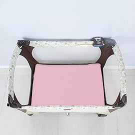 Biloban Crib Sheets Fitted, 2 Pack Crib Sheet Fits for Standard Crib Mattress, Neutral Toddler Bed Sheets for Baby Boys and Girl, Pink & Violet, 52X 28