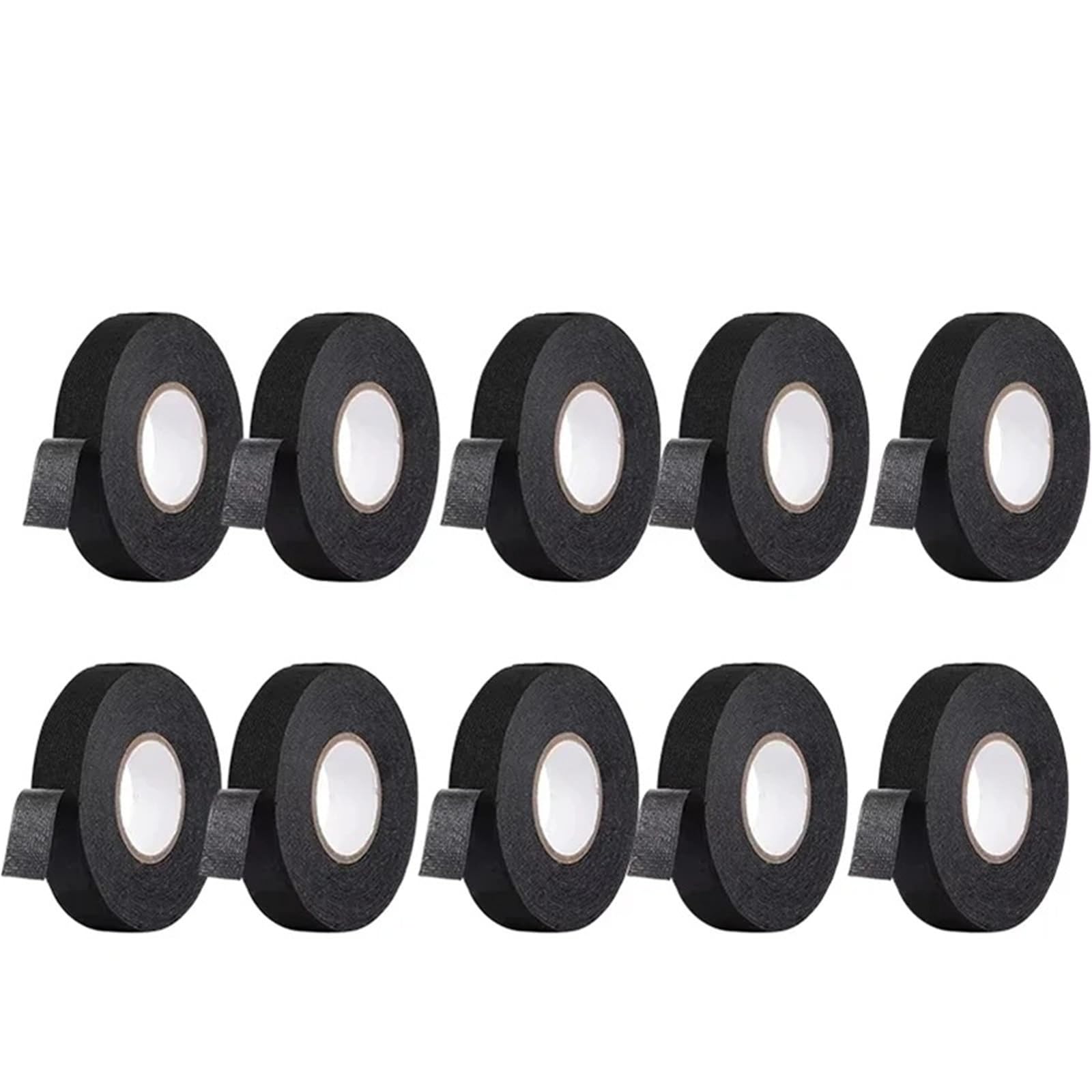 Compatibile con il nastro isolante in tessuto automobilistico | Lunghezza 15 m, larghezza 9-50 mm for l'avvolgimento del cablaggio dell'auto(10PCS,15M_19MM)