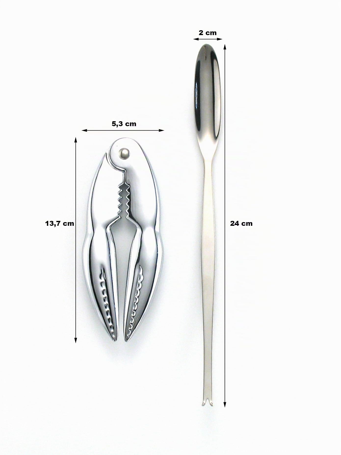 FranquiHOgar - Set Cubiertos Marisco 8 Piezas - Acero Inoxidable 18/10, Modelo Trento - Durabilidad, Diseño Moderno, Aptos Lavavajillas, Marisco 8, Metal