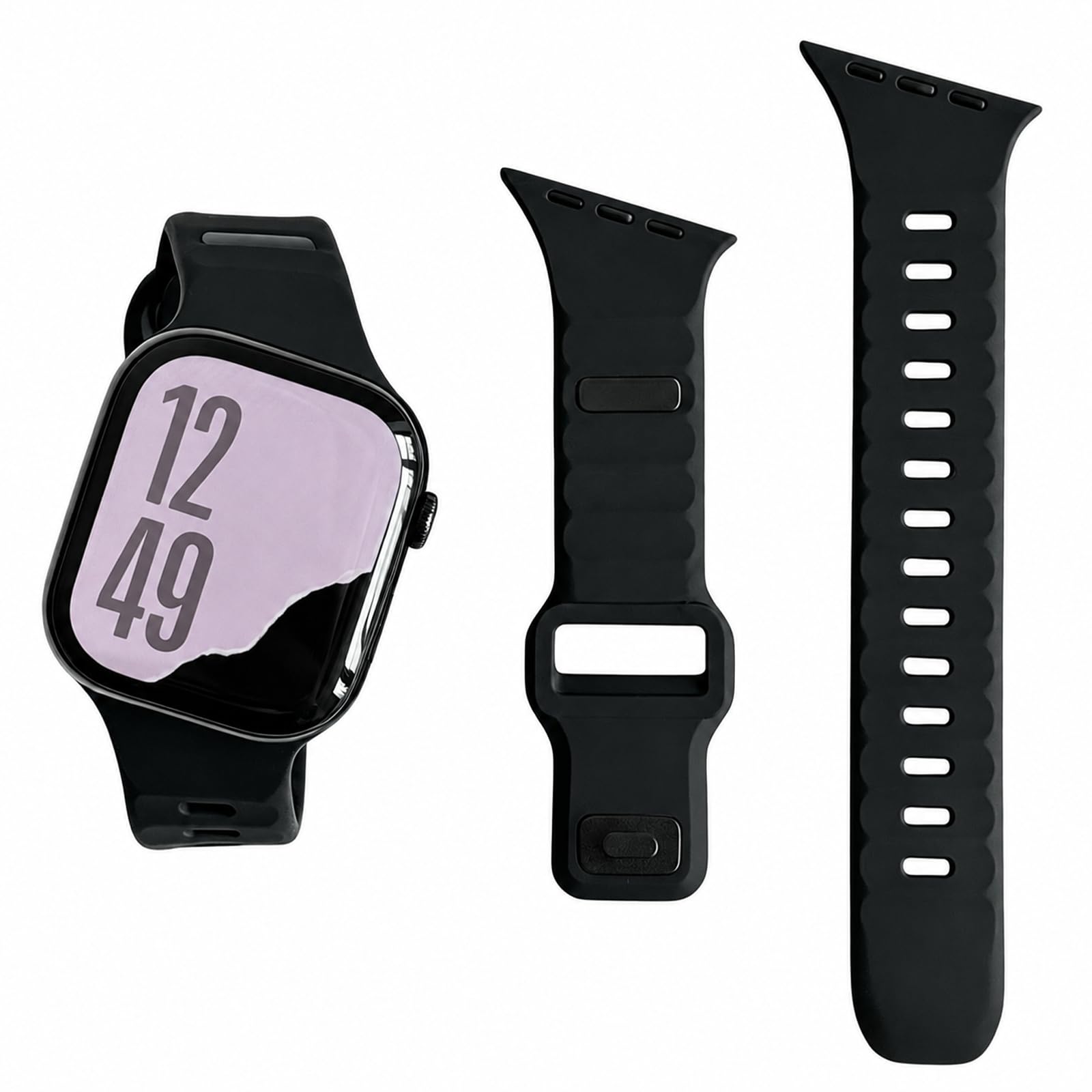 TMZ【バンドのみ】Apple Watch 44mm バンド ストラップ Amazon.co.jp: Dikeshgu forアップルウォッチバンド 斜め設計 49/46/45