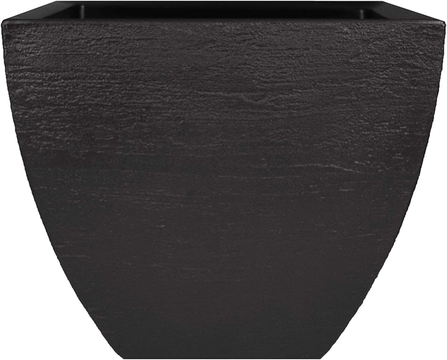 MSQ20BK Modern Square Garden Planter, 20-Inch, Black