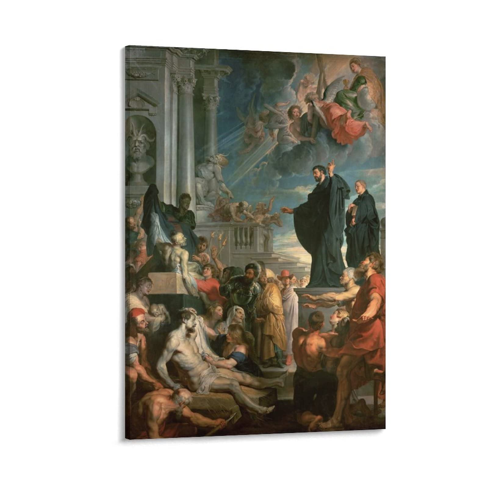 JIANGFU Flemish Painter Peter Paul Rubens Miracles of Saint Francis Xavier Poster Room Aesthetic Poster Print Art Wall Painting Canvas Posters Gifts Modern Bedroom Decor 24x36inch(60x90cm)