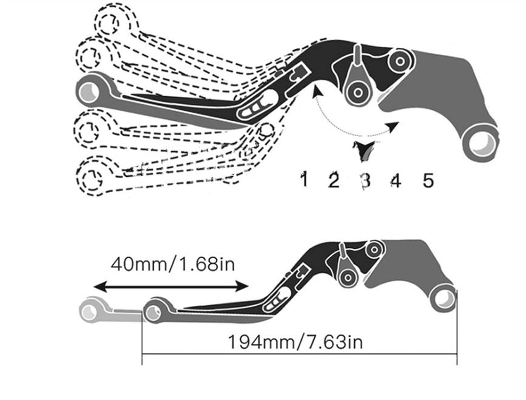 CHEVVY Freno per Y&amaha YZFR6 YZF R6 2005-2016 2016 2006 2007 2008 2009 2010 2011 2012 2013 CNC Maniglia Regolabile Freno Leve Frizione Maniglia (Color : 18)