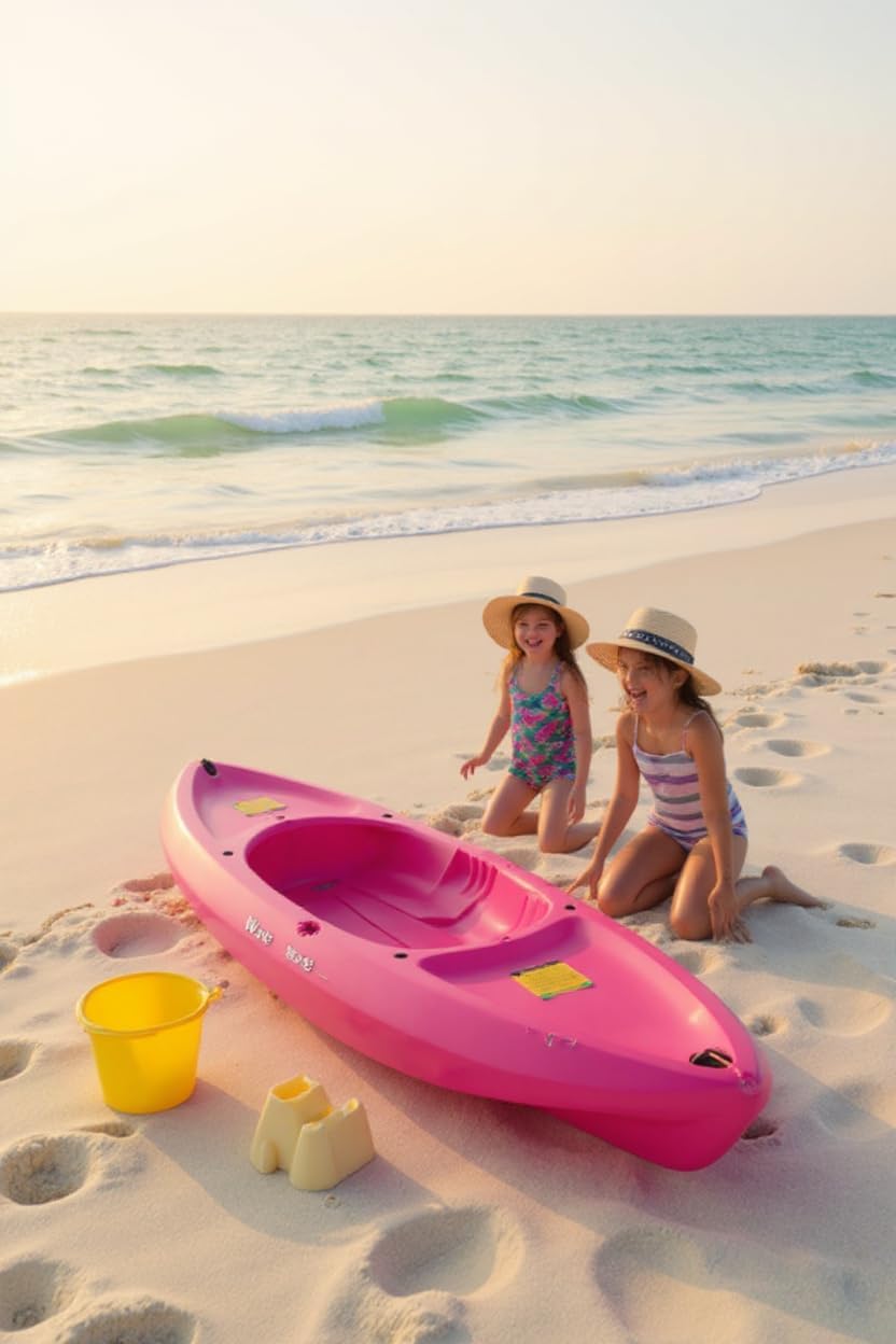 Durable 6' Youth Kayak with Paddle Included,72" x 24" x 10.3" with Paddle - Perfect for Water Adventures and Sports Enthusiasts