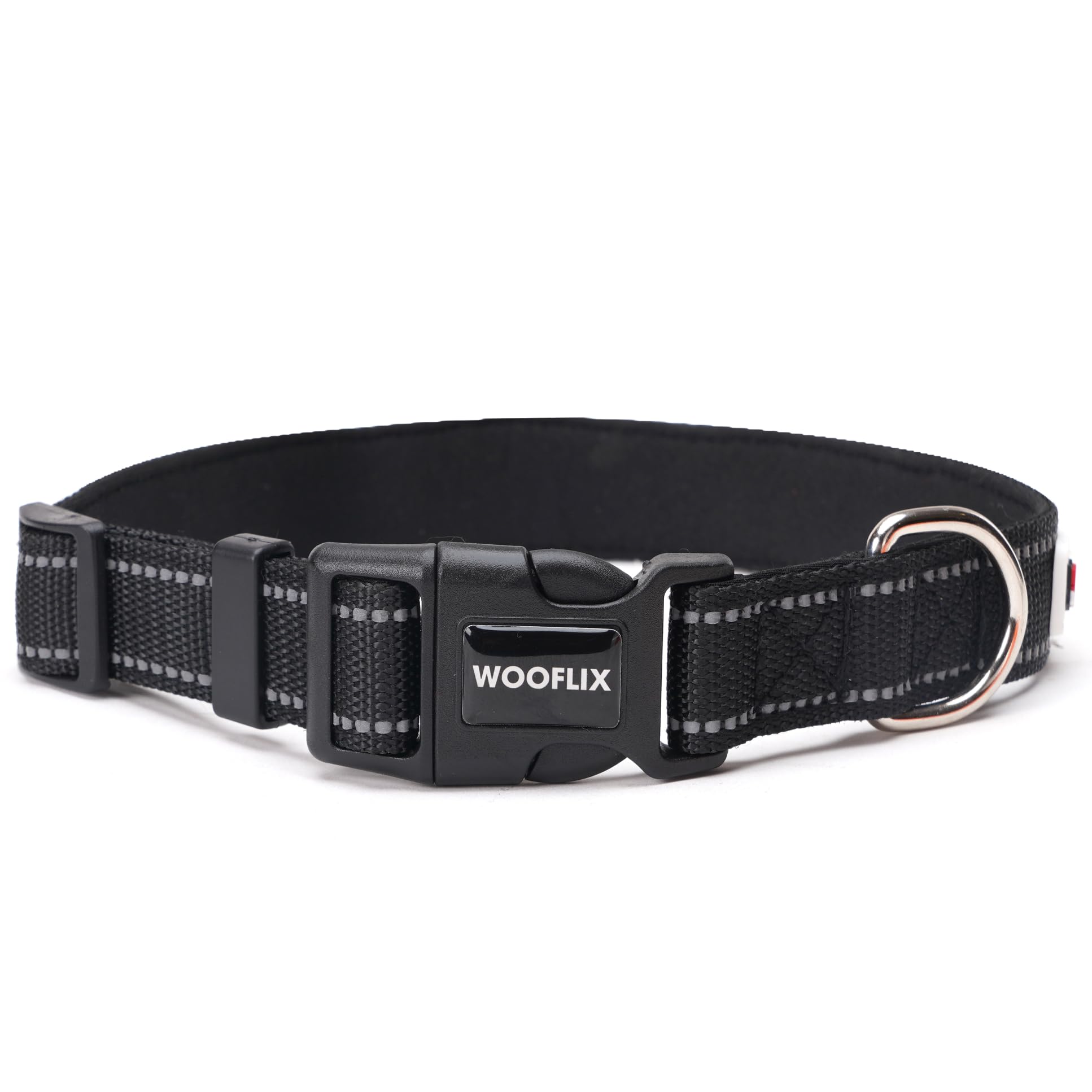 Sponsored Ad - Reflective Dog Collar For Training And Walks|Adjustable Nylon Training Collar With Tactical Buckle And D-Ring For Medium And Large Dogs|Reflective Dog Collar|(Medium, Black, 13 Cm X 15 Cm)