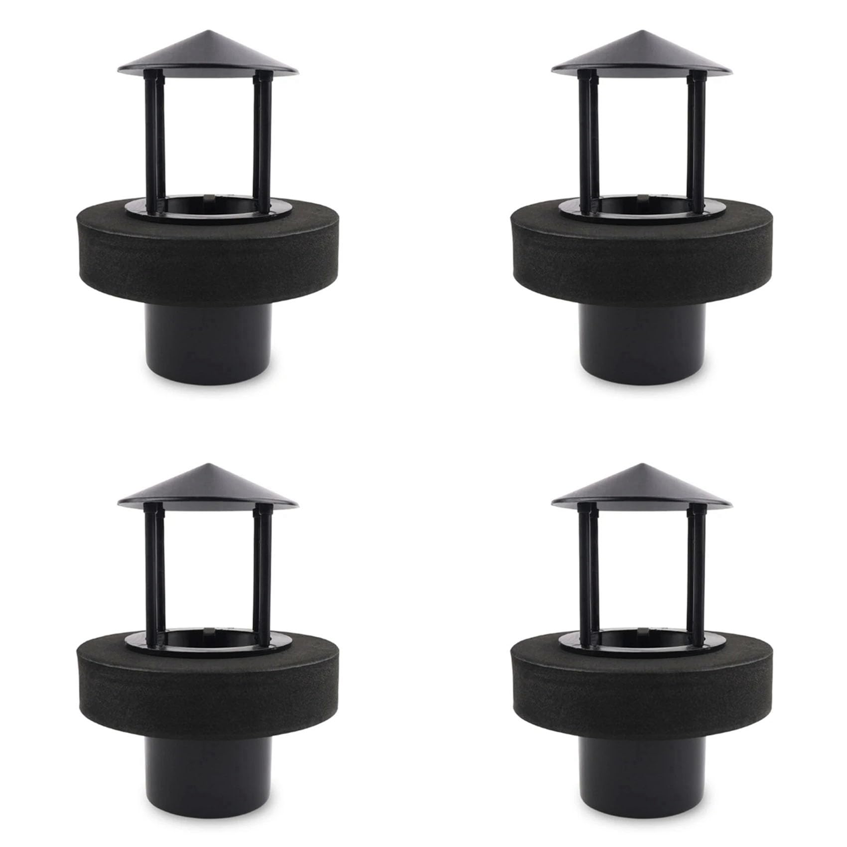 Jnchdghwa 4X Floating Mist Dispenser Ultrasonic Humidifier Generators Nebulizer Water Fountain Mist Maker (Black)