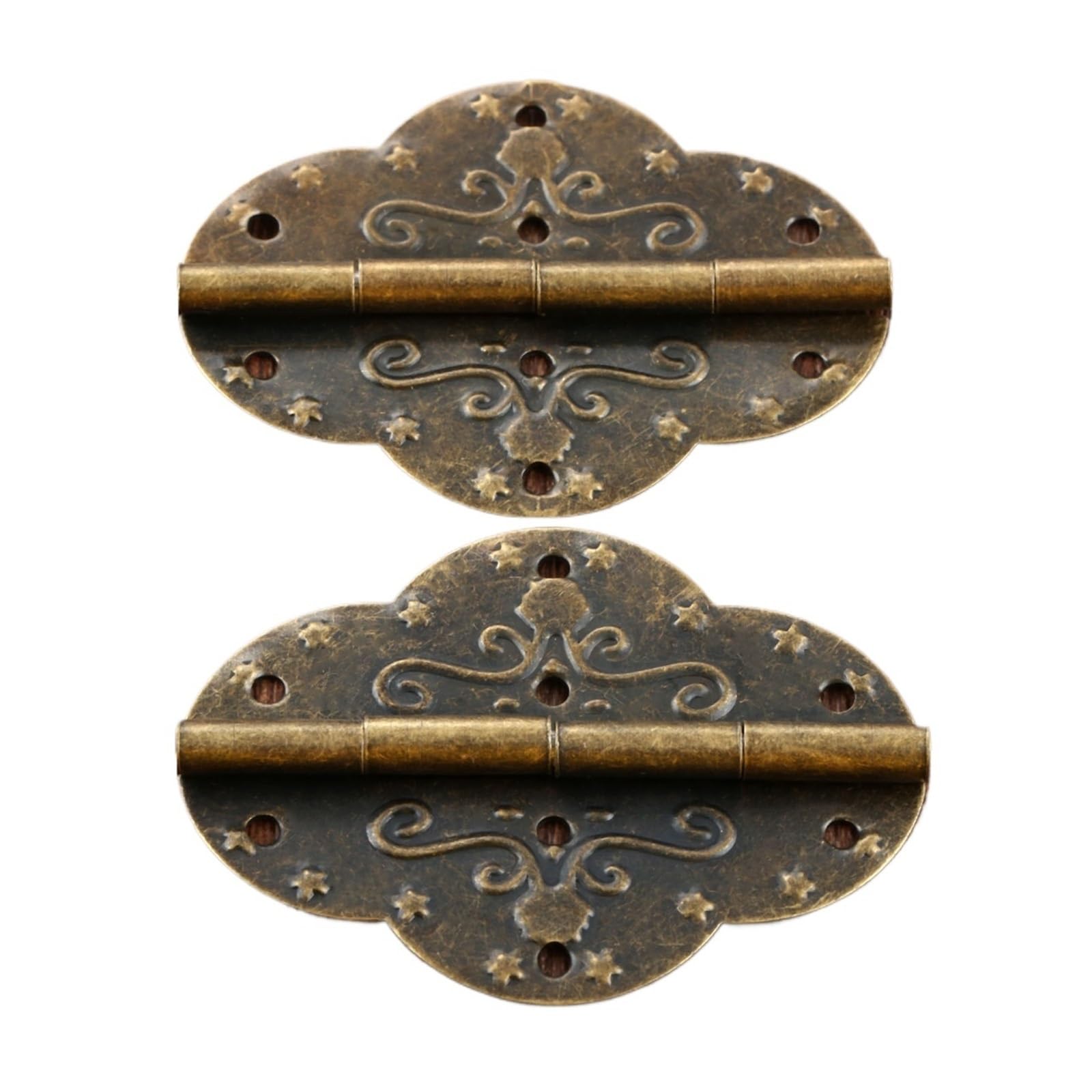 Kdhcvkz One Color 2Pcs Antique Bronze Hinges With Screw 69 * 53Mm