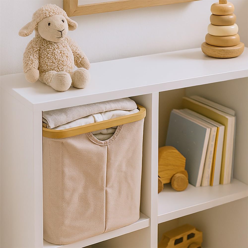 Box and beyond – Juego de 4 cestas de almacenamiento – 16,5 x 28,5 x 14 cm – metal gris con asas – calado – Almacenamiento, decoración, dormitorio, sala de estar, oficina, estilo elegante y elegante