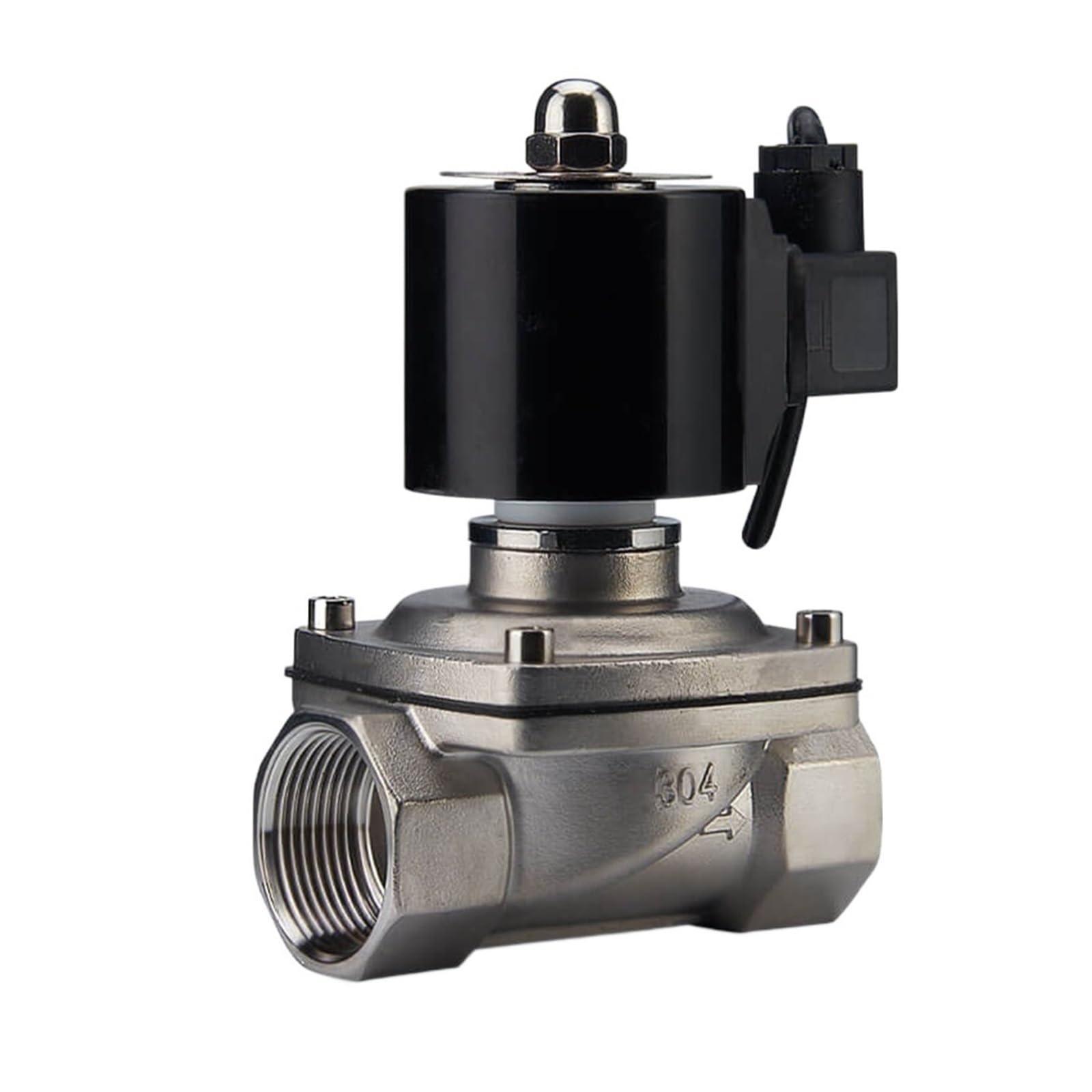 Gqnblvhzupdm Npt Electric Ball Valve 1/2" 1" 2"Solenoid Valve Dn15-65 Stainless Steel Underwater Waterproof Normally Closed Water Air For Fountain Pond(Dn32,,Onecolor)