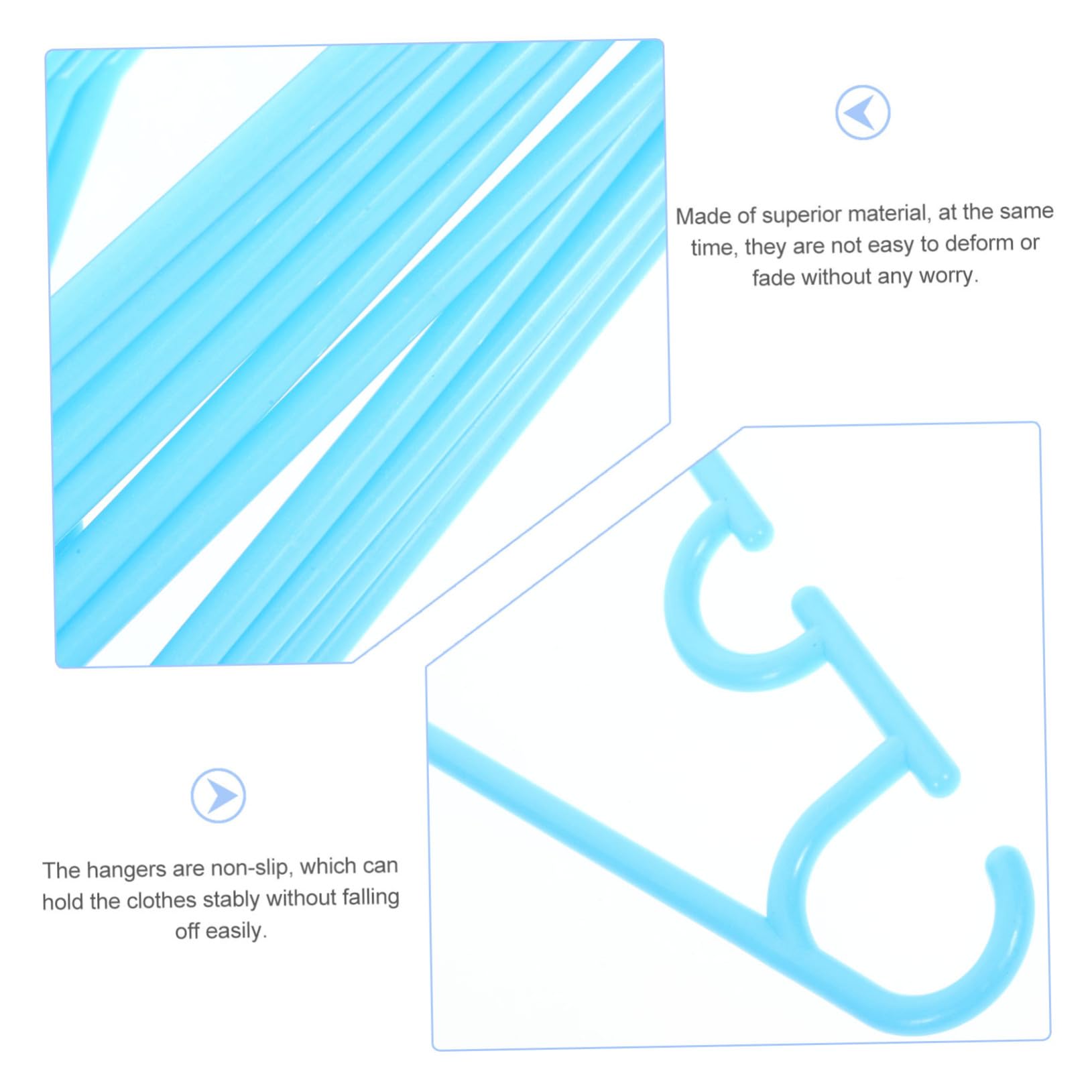 Levemolo 10pcs Children Hanger Skirt Hangers Clothes Hangers Clothes Rack Hangers for Nursery Clothes Hanger Children Clothes Hanger Coat Hangers Plastic Hanger Sky-Blue Pp