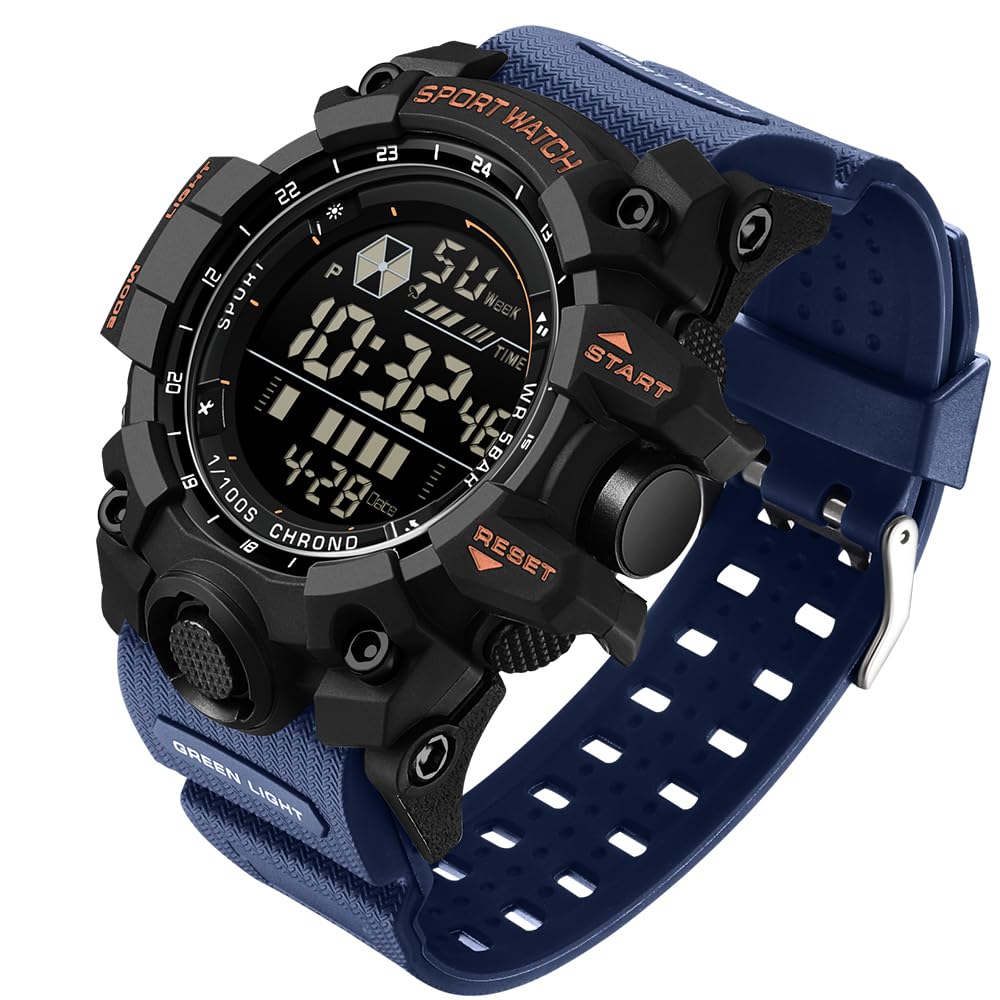 Mens Military Multifunction Digital LED Watch Electronic Waterproof Alarm Quartz Sports Watch
