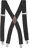 Levi's Big & Tall Men's Suspenders - Adjustable 1.5" Elastic Terry Straps, X-Back Secure Clips, Durable Comfort Fit