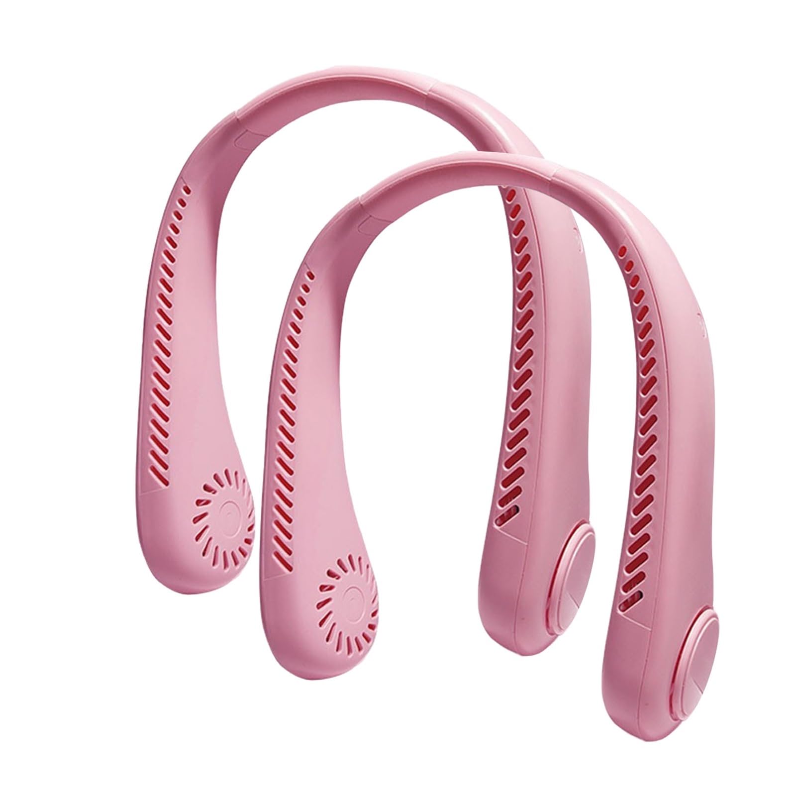 Sohodoo Pink Leafless Hanging Neck Fan: Portable, Silent, Outdoor, Usb-Charging, Super Long Battery Life(,2Pcs)
