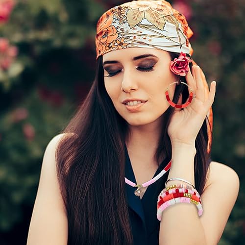 Miniatura 4 de MIIIM 3000 cuentas de arcilla polimérica para hacer pulseras, kit de cuentas de arcilla planas, cuentas espaciadoras de vinilo Heishi para hacer