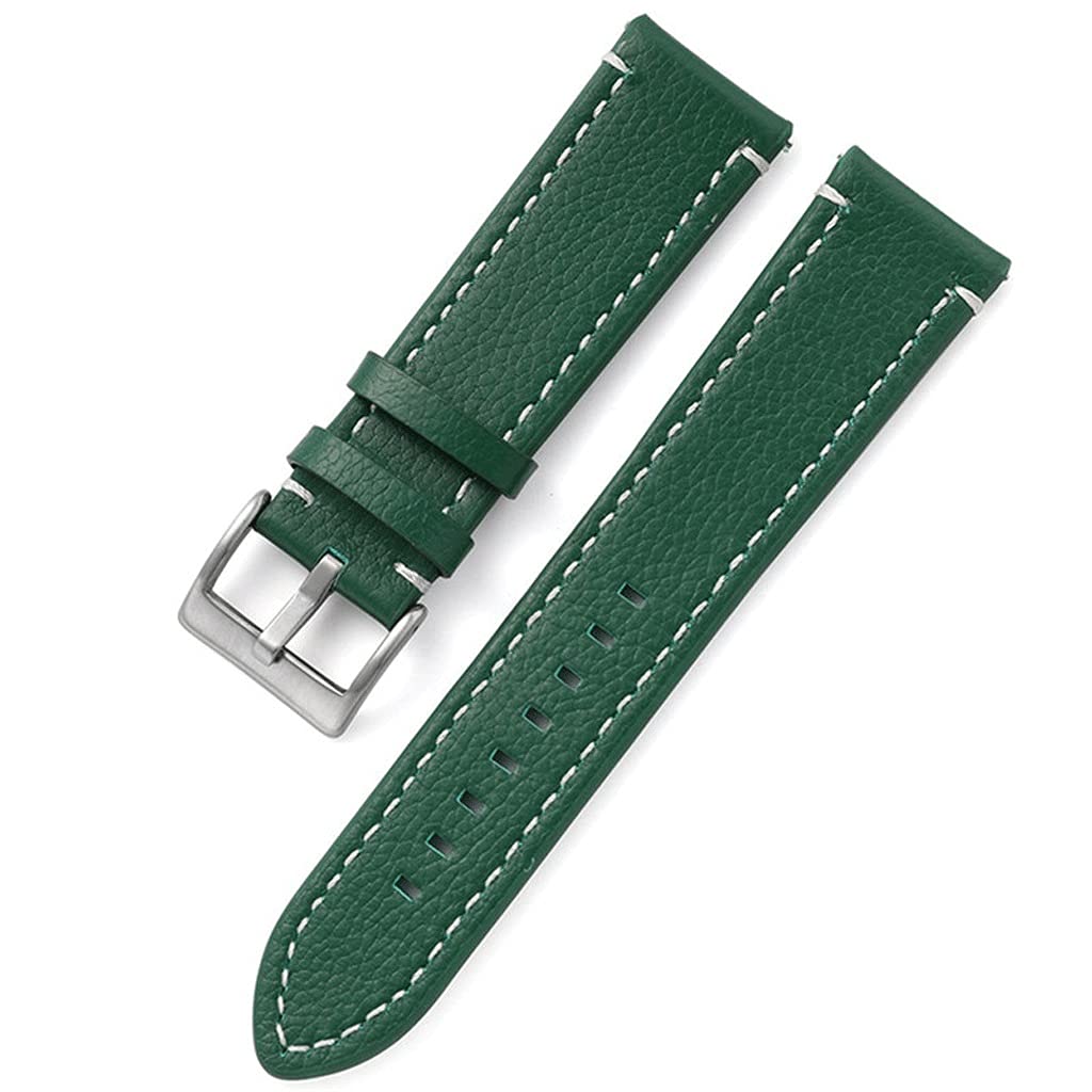 Doppelseitiges Lederarmband, 18 mm, 20 mm, 22 mm, 24 mm, Schnellverschluss, Uhrenarmband für Herren und Damen, Gelb, Rot, Schwarz, Zubehör (D, 24 mm)
