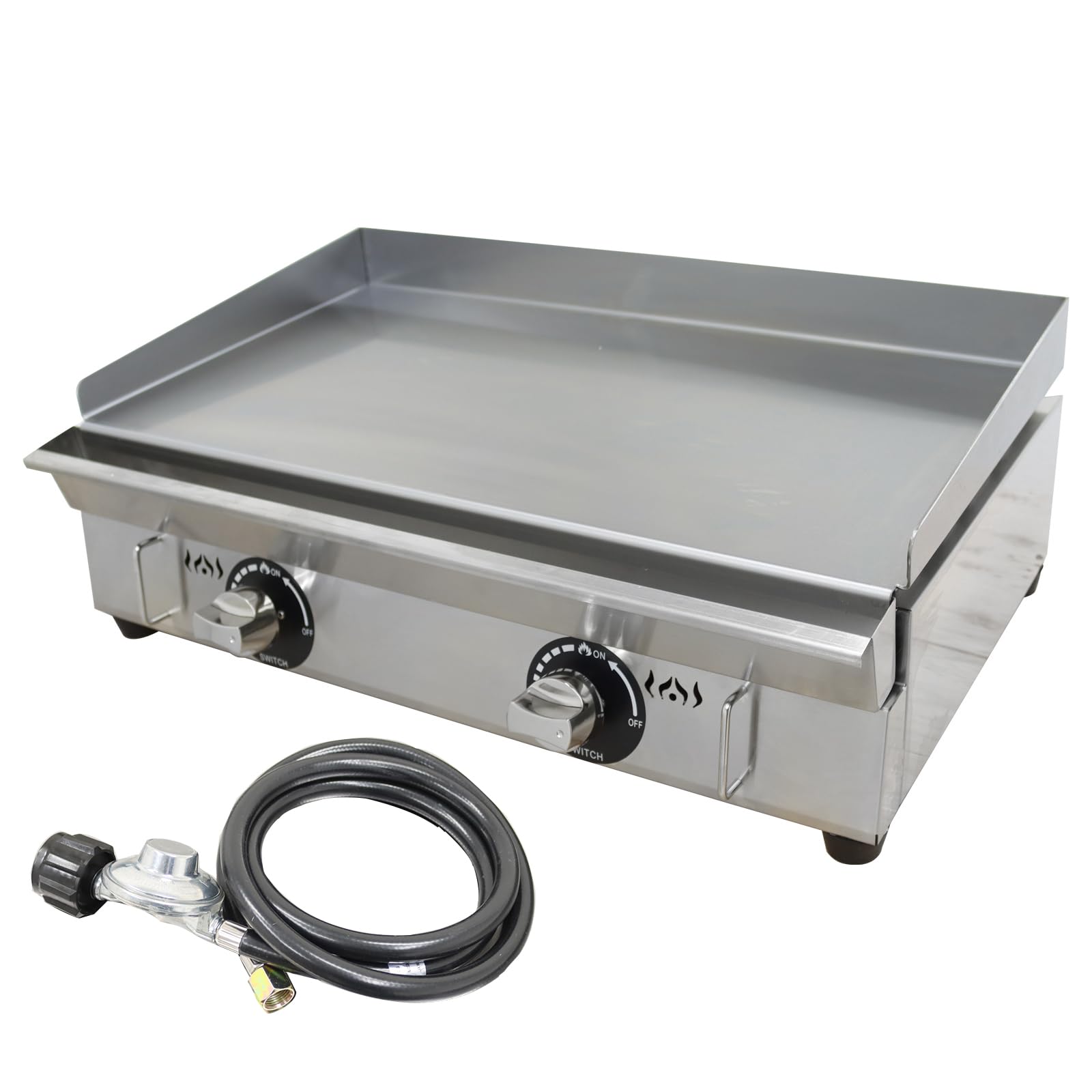 Commercial 28.9" x 16.1" Stainless Steel LPG Gas Griddle Grill