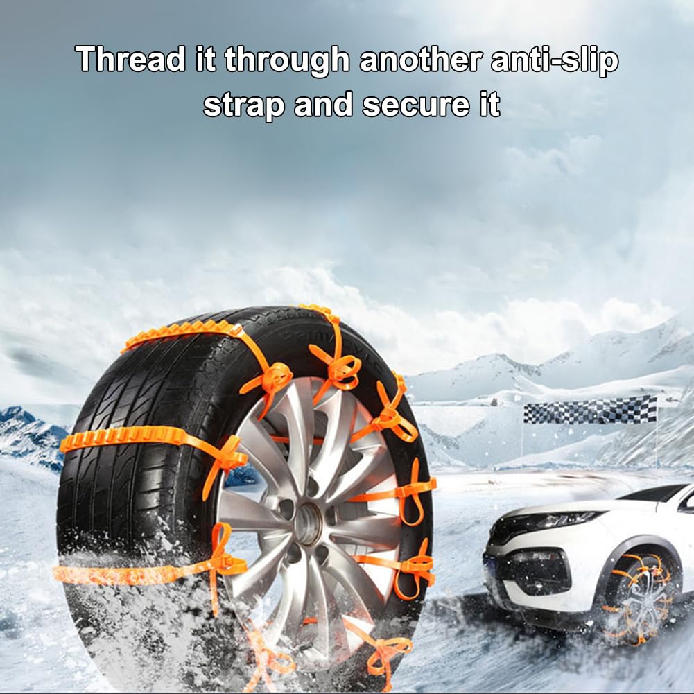 Catene Da Neve Antiscivolo Per Auto, Set Di Catene Da Neve Universali,20 PezziTrazione Universale Per Pneumatici, Per Fuoristrada, Suv, Furgoni