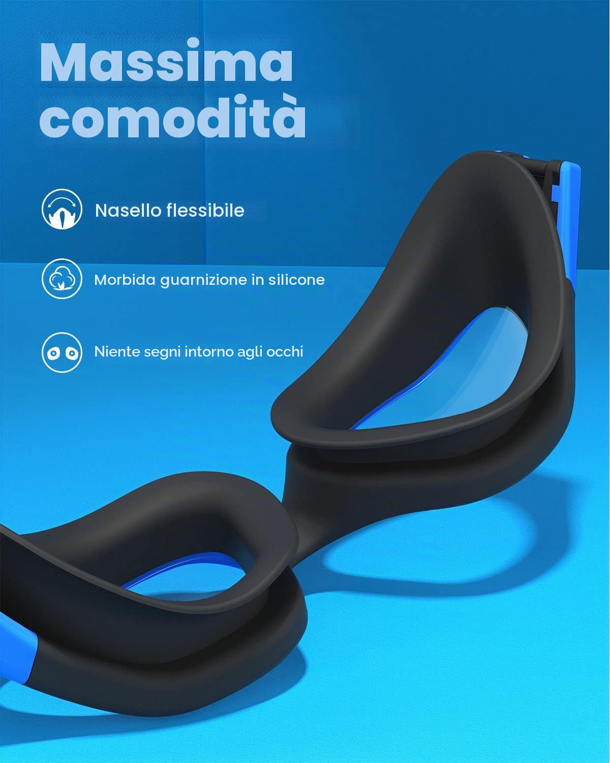 ZIONOR G1 Polarizzati Mirror Occhiali da Nuoto Unisex Adulto Uomo Donna Anti Foglia 100% Anti UV Immersione Occhiali