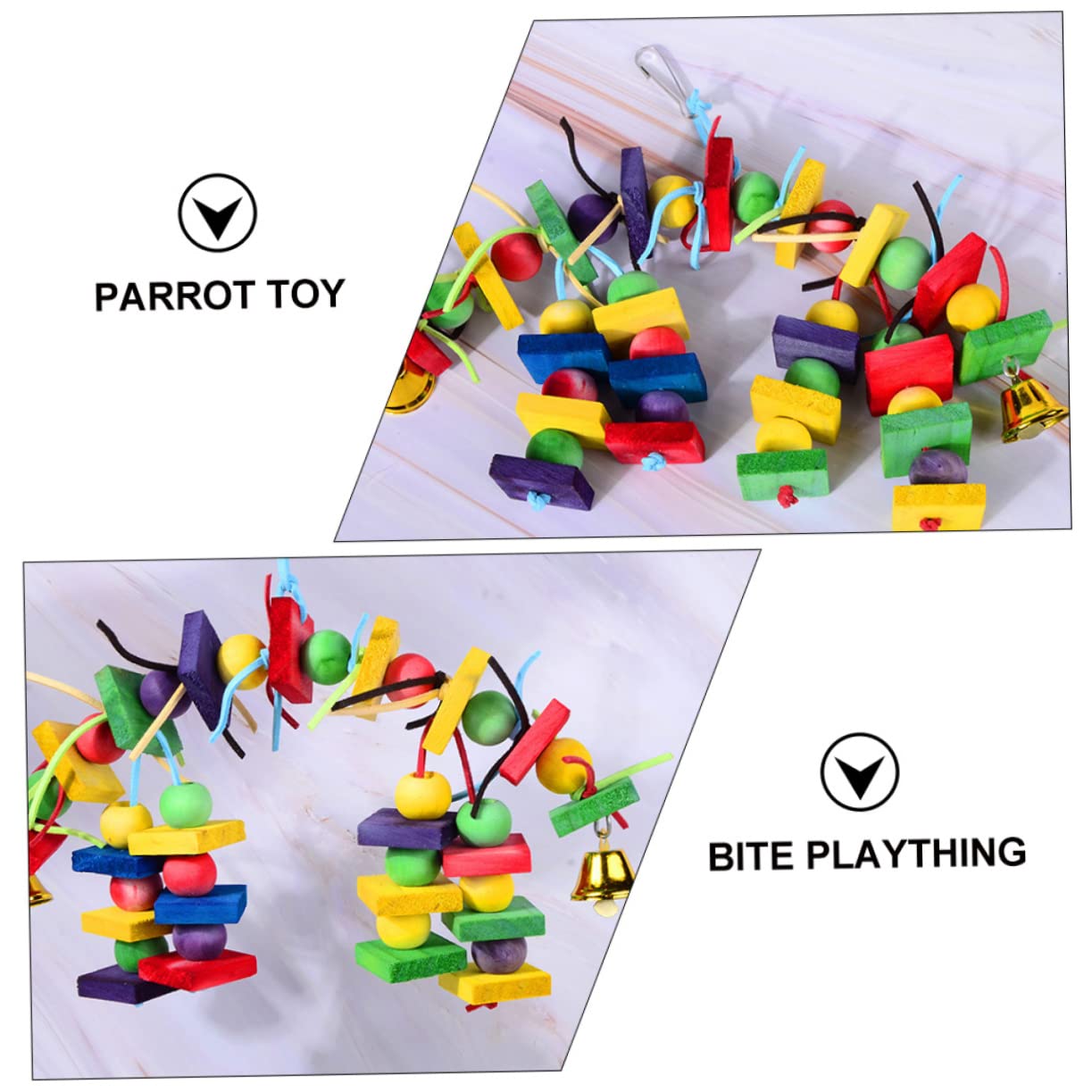 POPETPOP 3 STK Papageiennagespieße Papageienspielzeug Für Große Vögel Beißspielzeug Papageienspielzeug Aus Holz Vogel-papagei-blöcke Vögel Spielen Spielzeug Beissen Hölzern Das Seil Beißen