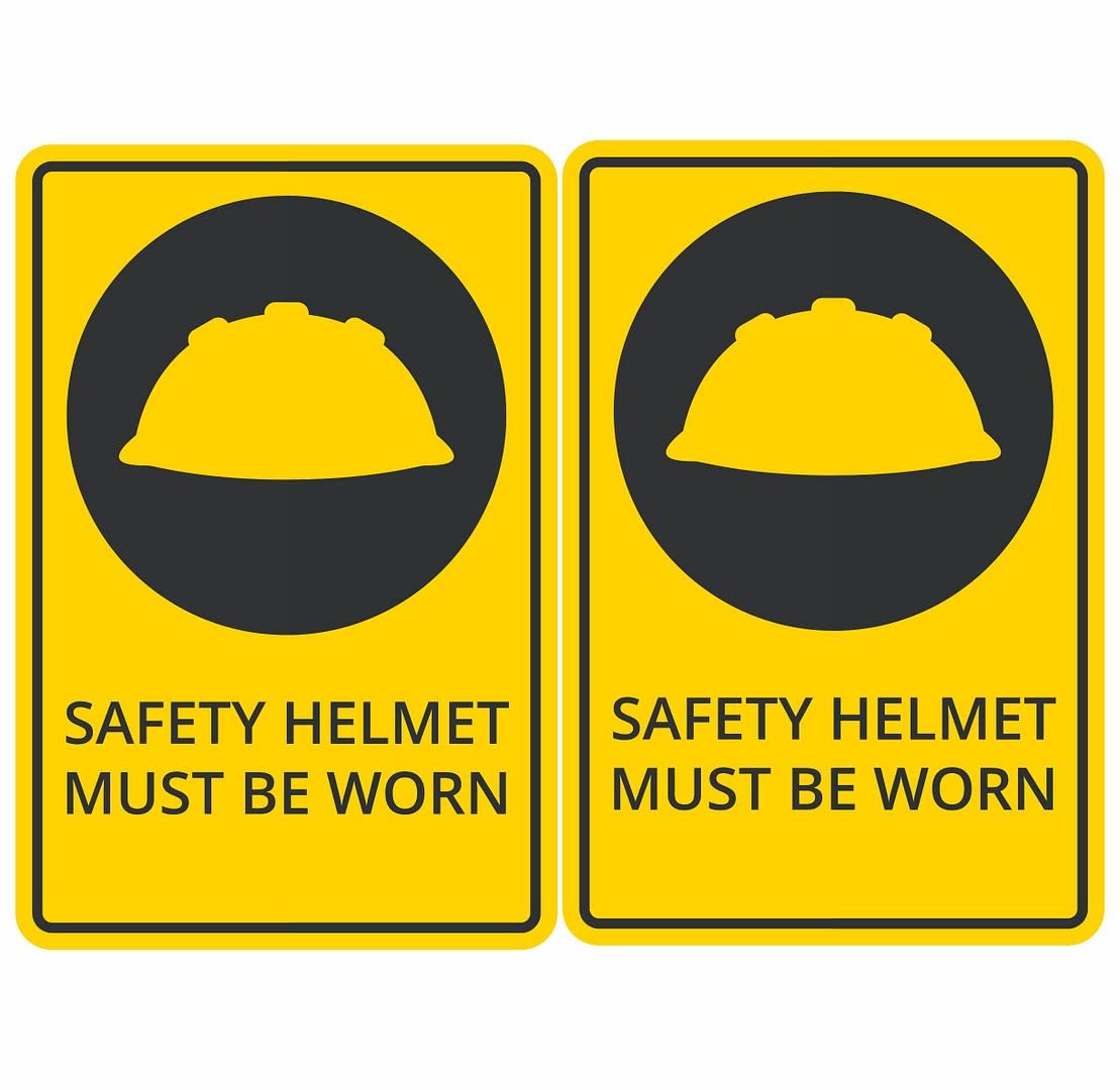 CVANU Wear Safety Halmets PVC Vinyl Warning Sign Sticker For Industrial Area (pack of 2) (B09GM7ZLB5) Amazon Price History, Amazon Price Tracker