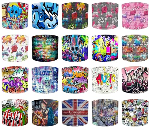 Image of Graffiti Street Art Lampshade Available in 20 Designs and 3 Sizes for Ceiling Light Shades Pendant or Table Lamp Urban Skateboarding Brick Wall