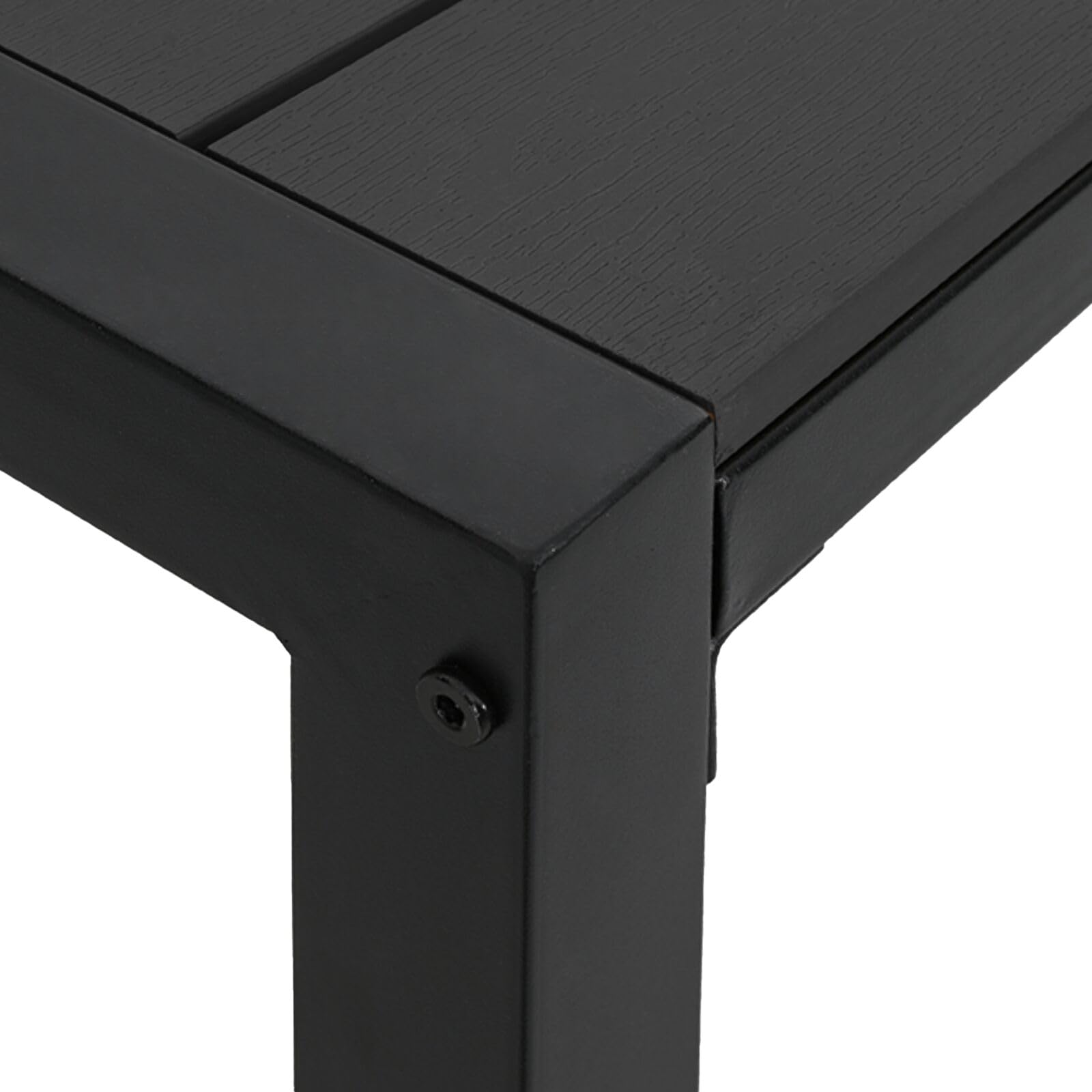 vidaXL Banco de jardín Negro 100 x 28 x 45cm Acero, Banco metálico Rectangular para jardín y terraza, mobiliario Exterior Moderno y Duradero, decoración Funcional para Patio