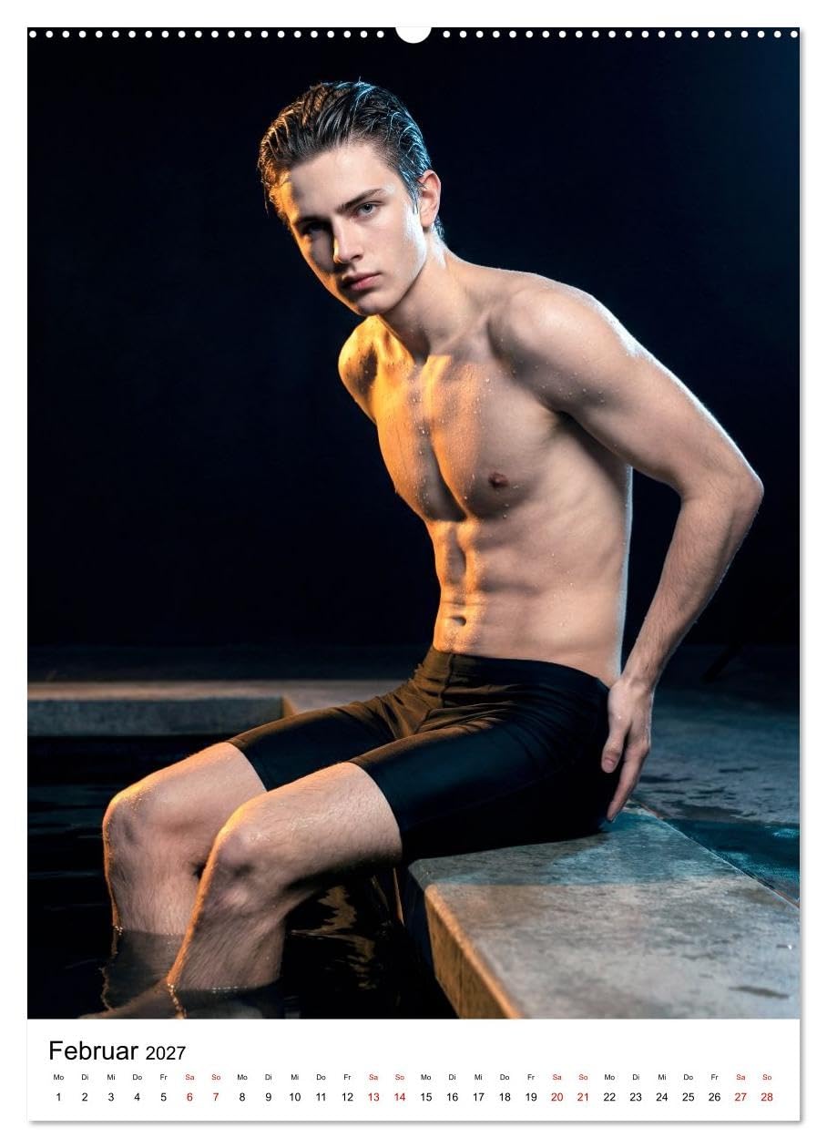 Im Bann des Wassers - Athletische Ästhetik männlicher Schwimmer (hochwertiger Premium Wandkalender 2027 DIN A2 hoch), Kunstdruck in Hochglanz: ... voller Präsenz und Dynamik. (CALVENDO Erotik)