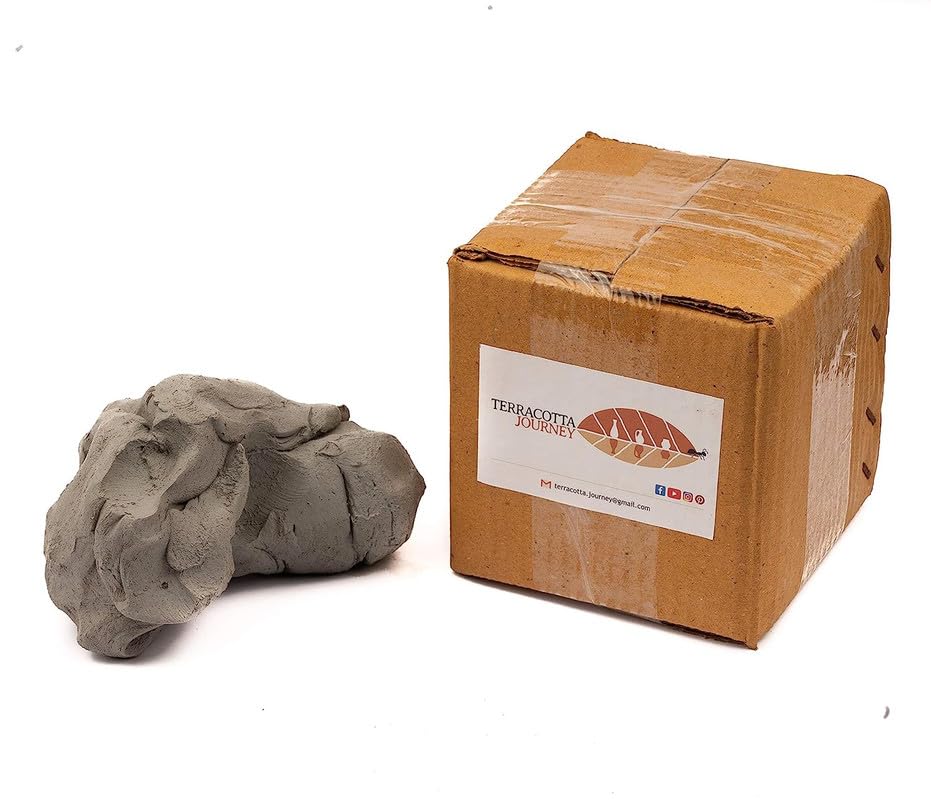 Terracotta Journey DIY Shadu Clay Dough Ready to Use for Home Made Organic Eco-Friendly for Ganesha Festival |NonToxic Natural & Soft for Kids Adults Sculpture and Modeling at School (White) 1kg (1)-image-49