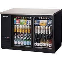 Everest EBB48G-SD Back Bar Cooler Cabinet 2 Glass Sliding Doors, 115v, NSF - 13 cu. ft.