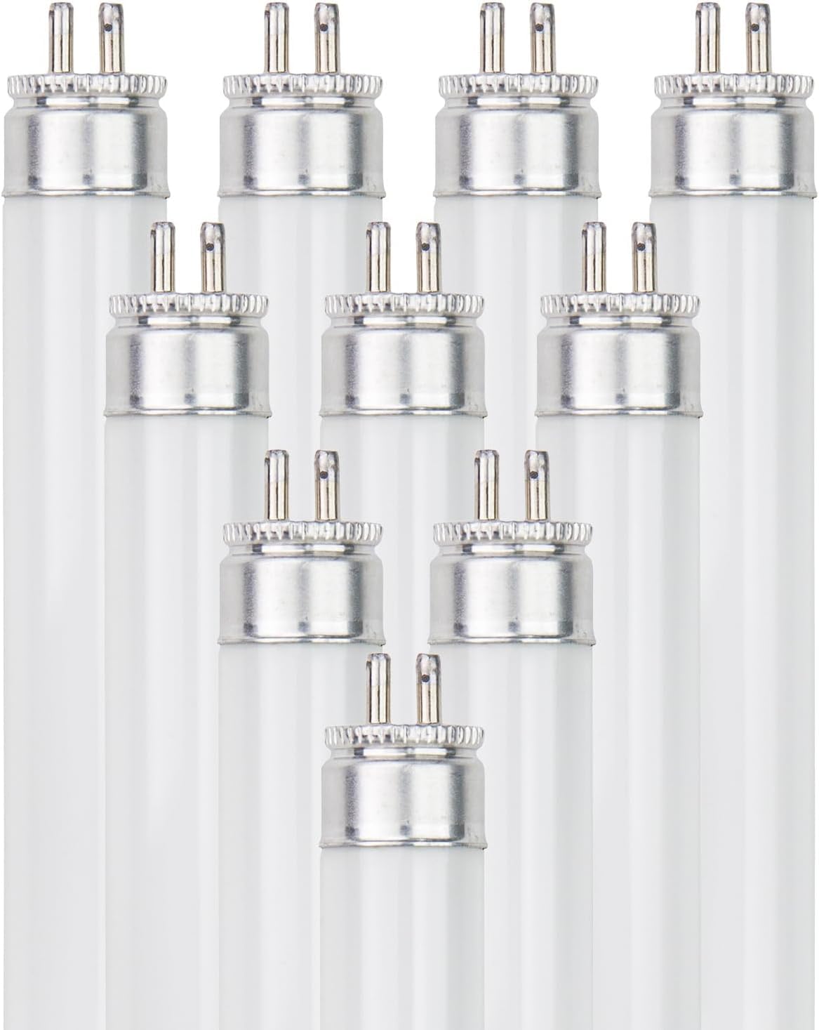 Diodesy- Pack of 10 F8T5/WW T5 Linear Fluorescent Light Bulb, Under Cabinet Light Bulbs, Warm White 2700K, 8W, Fluorescent Lamp, G5 Mini Bi Pin Base, ROHS Compliant, High Performance Straight Tube