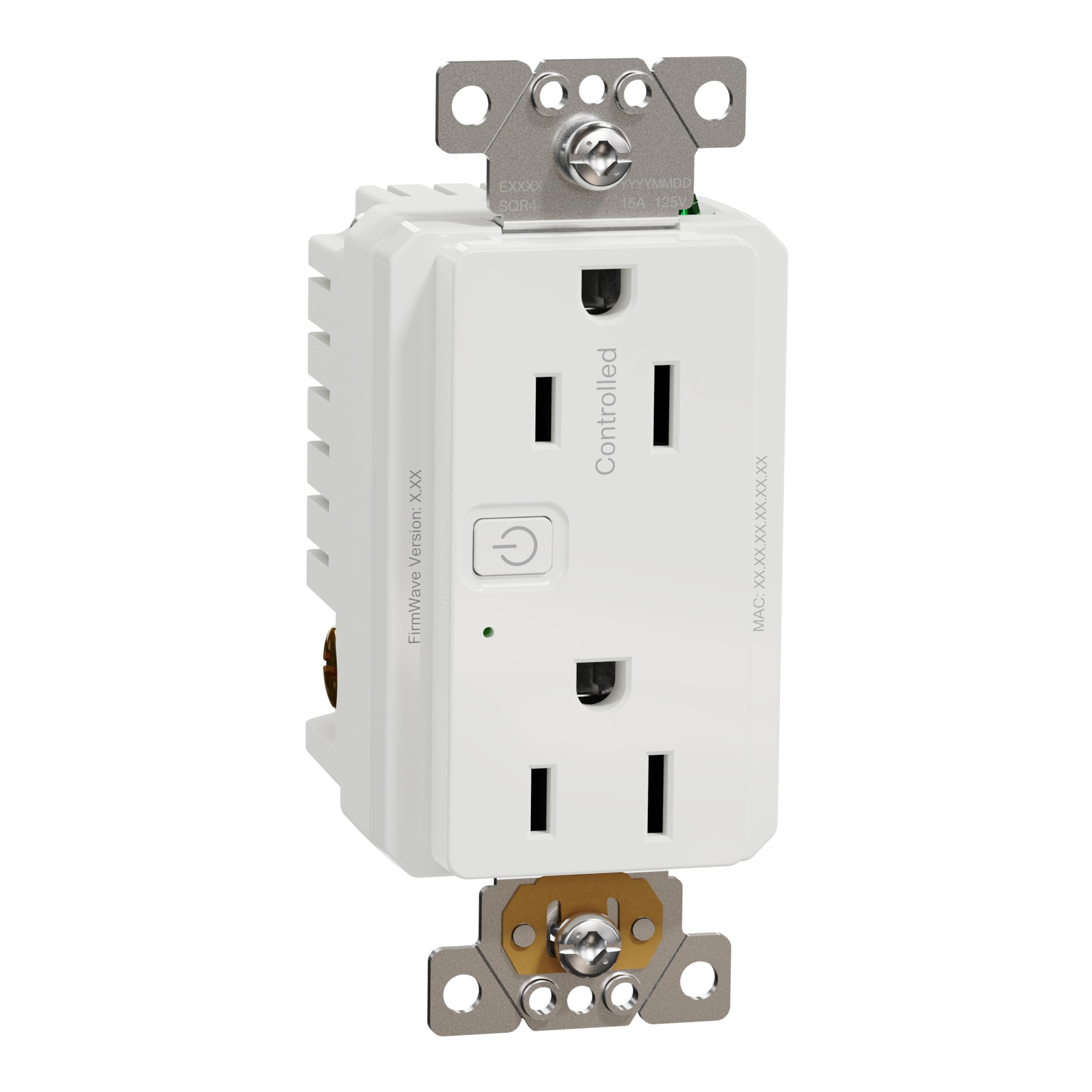 Square D by Schneider Electric Z-Wave Smart Outlet Tamper Resistant Energy Monitoring Duplex Smart Home Compatible Electrical Outlet