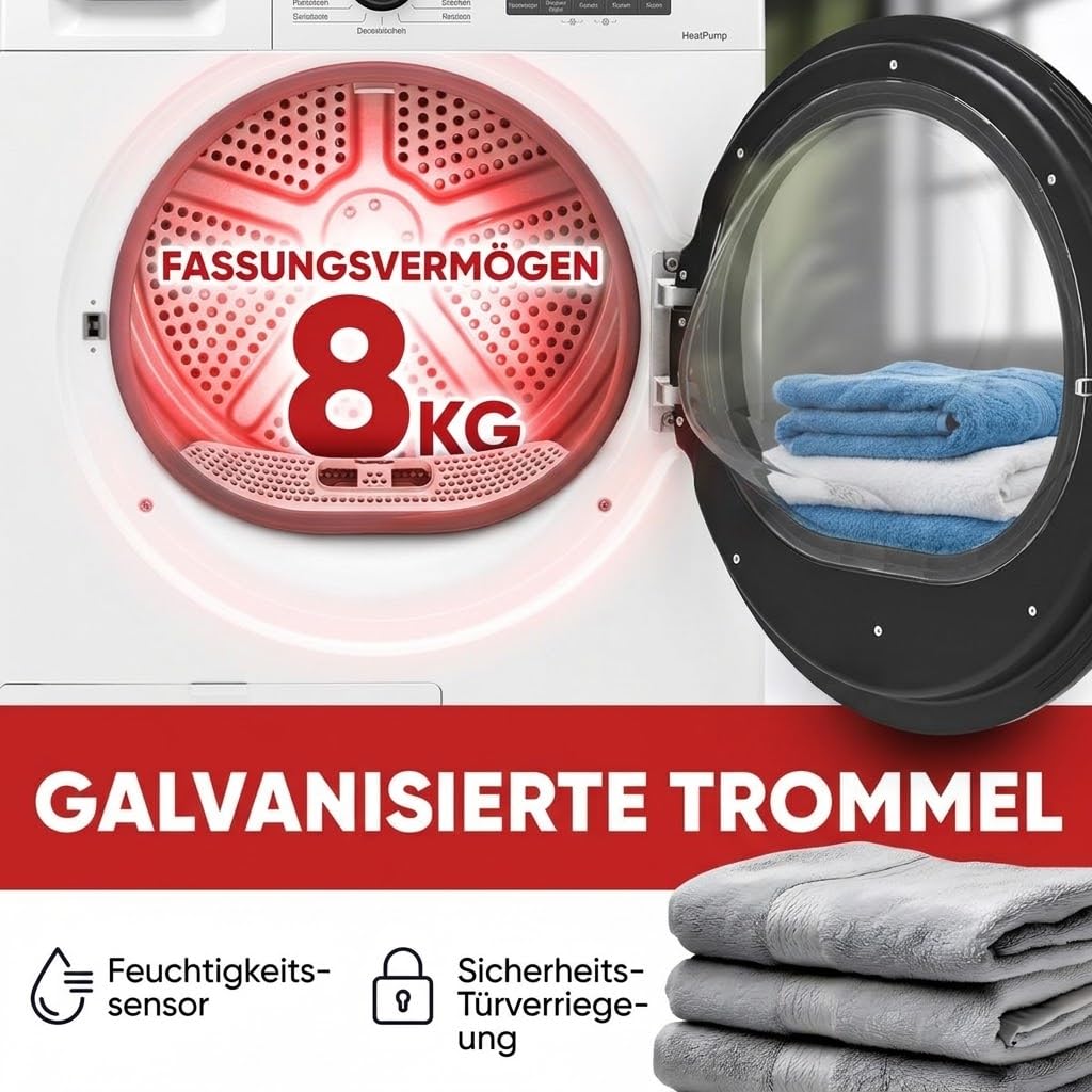 PKM Wärmepumpentrockner WPTO8-13DE - 8 KG - 13 Programme