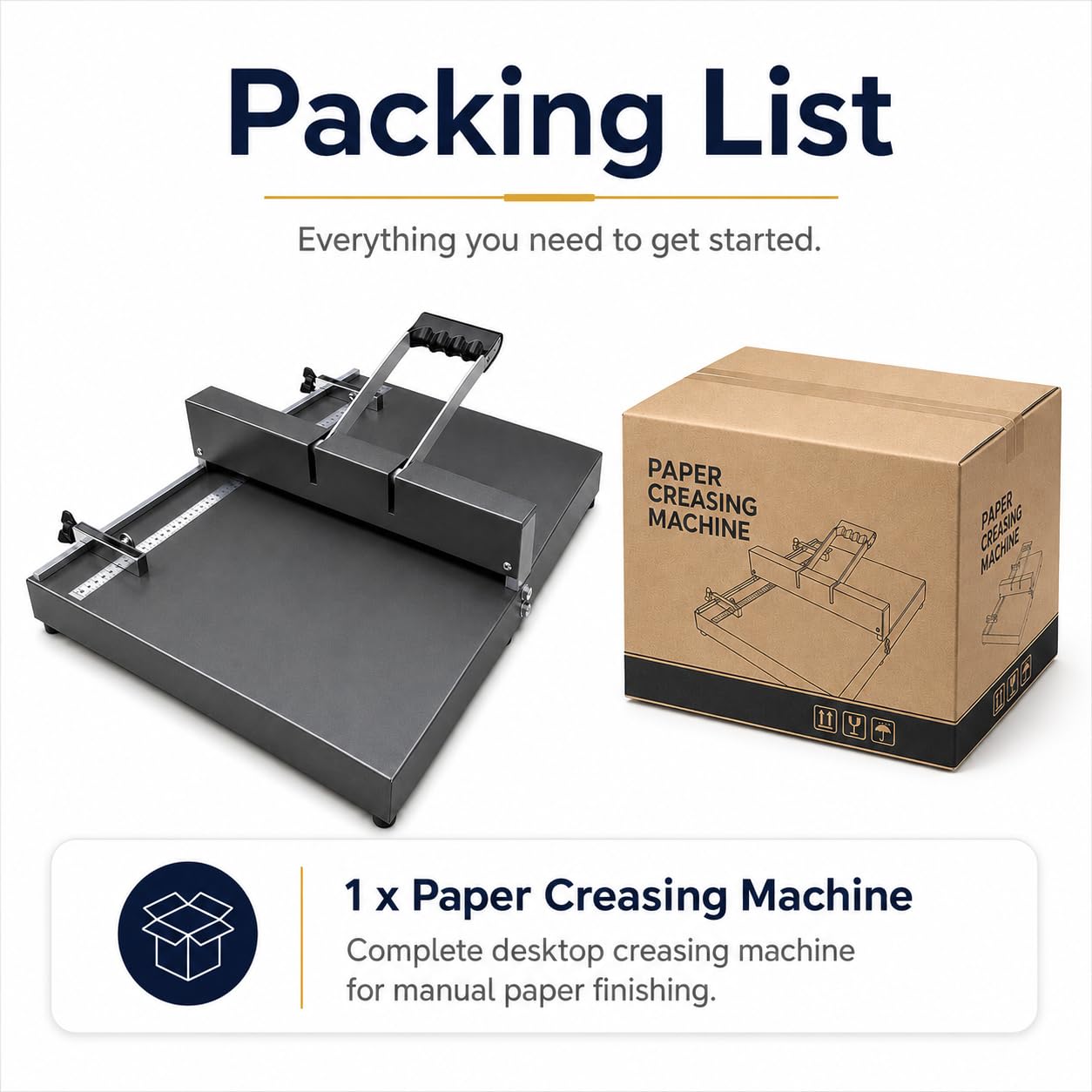 Creador de papel manual, 45 cm de longitud, 5 mm de capacidad, ideal para cartulina, cubiertas y folletos, crea arrugas precisas para resultados profesionales