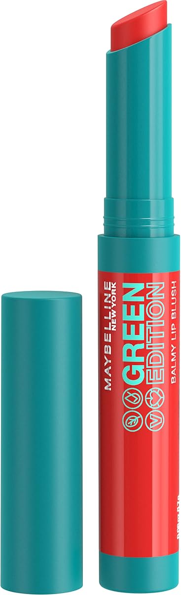 Green Edition Balmy Lip Blush, formulado con aceite de mango, luz solar, coral transparente, 1 cuenta