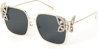 SALTY Luxe Metal Sunglasses For Women stylish | Carry Pouch Included |Signature Range UV Protection Fashion Goggles for Me... Price In India