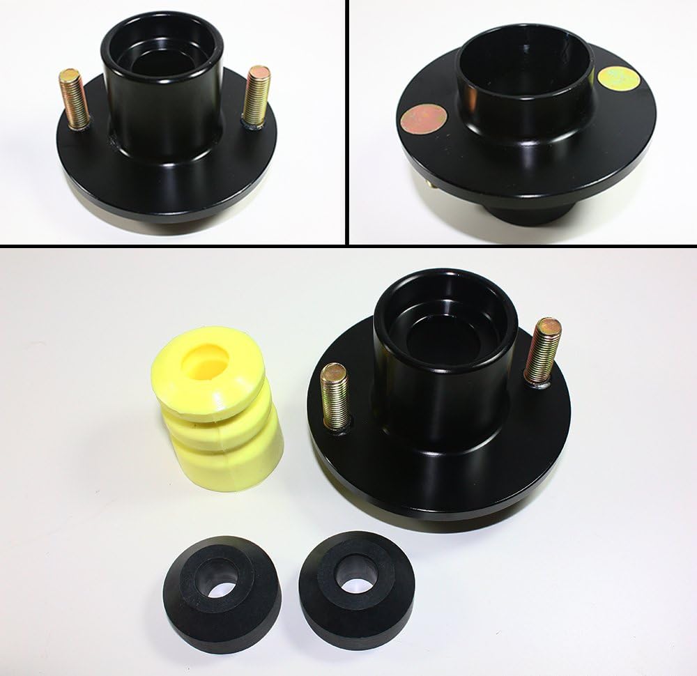 4 Pcs Set Black JDM Suspension Coilover Shocks Strut Top Hat Mount Compatible with 1988-2000 Honda Civic