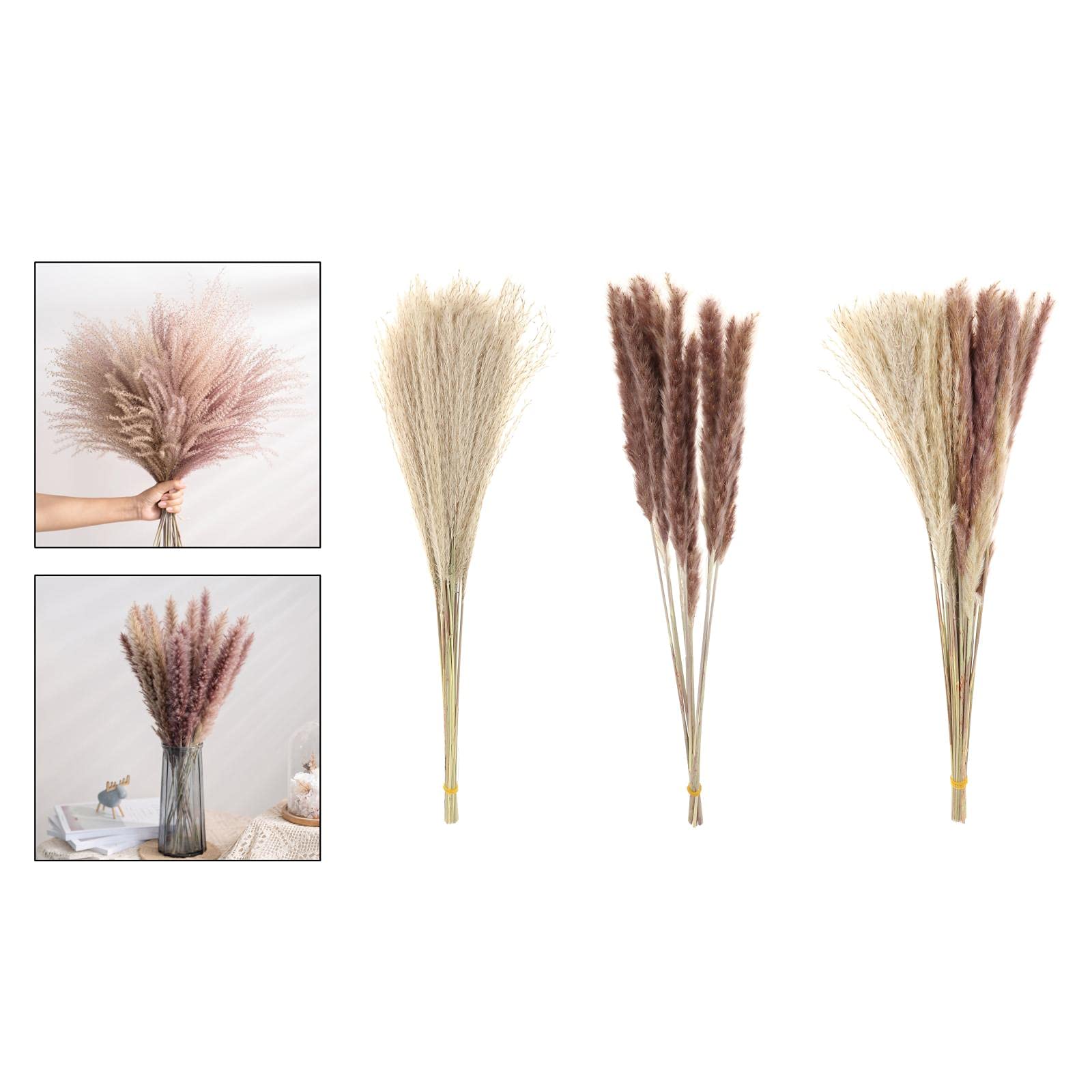 Guirlande Artificielle Plantes Fleurs，70pcs Bouquet d'herbe De Pampa Sèche Ferme Décoration De La Maison Accessoires De Photographie