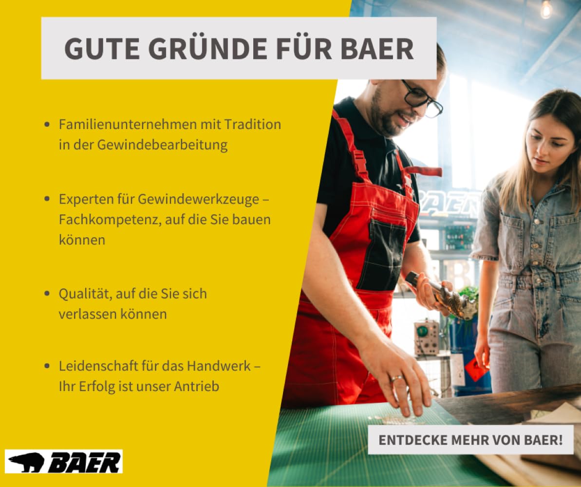 Baer Maschio filettato a macchina M6 HSSG Form B DIN 371