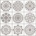 LOCOLO Mandala Stencils Set of 9 (6 x 6 inch) Reusable Stencil Laser Cut Painting Template Wood Floors Wall Fabric Furniture Stencils