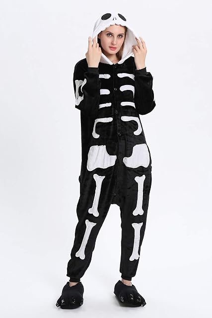 Foto 4 de 7 de Kimily-UK Monkey Kigurumi Flanela Unicornio Pijamas la Ropa de Noche del Mapache Onesie 3D Novedad Tigre…